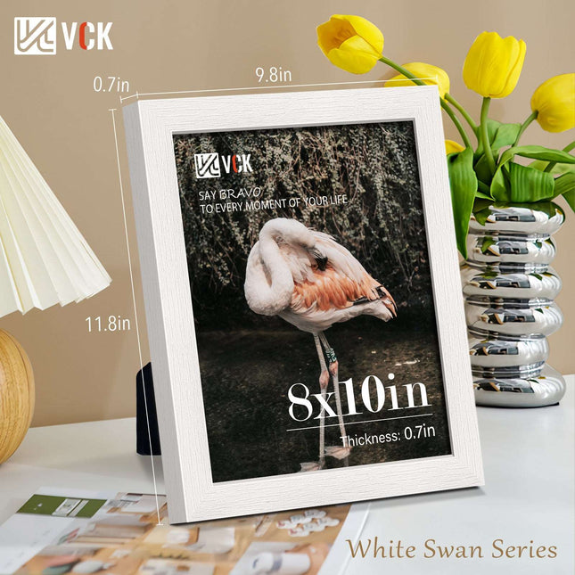 Poster Frame  Wood White With Stand Table Frame